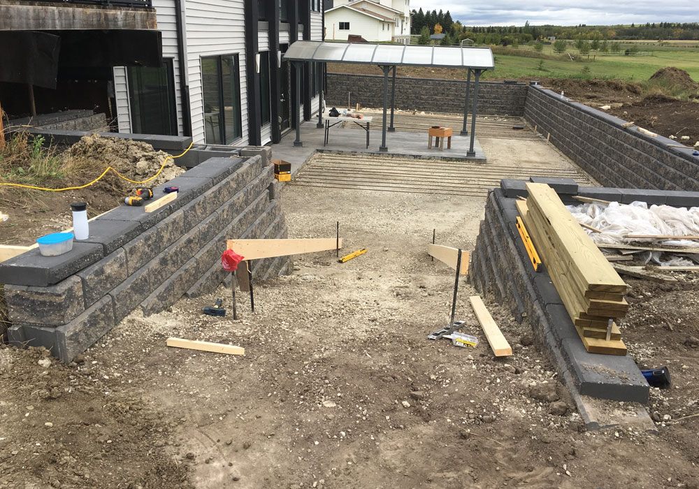 Preparing area for concrete stairs by Creative Man 