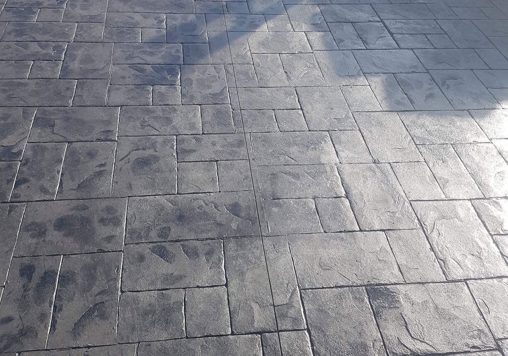 Another close up of the stamped concrete by Creative Man