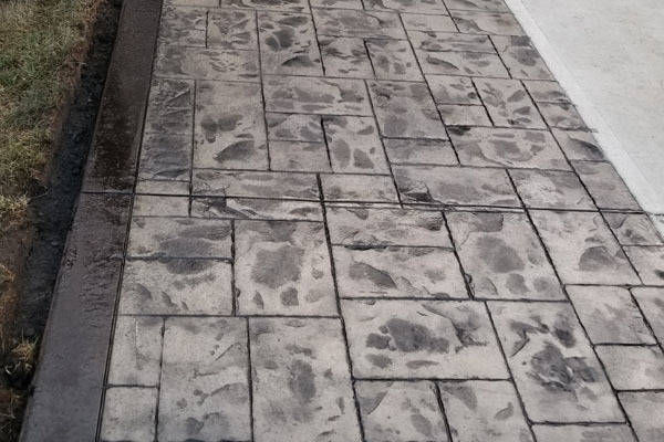 CreativeMan decorative stamped concrete sidewalk in Edmonton