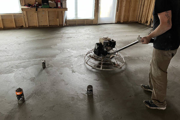 CreativeMan indoor concrete floor in Edmonton