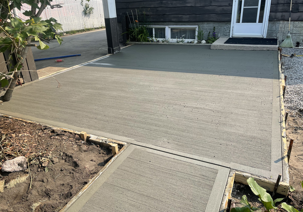 Broom Finished Concrete Patio